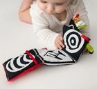 Mom's Care, mała książeczka, kontrastowa zabawka sensoryczna, różowa