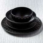 NAVA, talerz ceramiczny, deserowy, Soho Classic, czarny, 20 cm