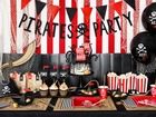 PartyDeco, Pirackie Party, ozdobne pudełka na popcorn, mix, 7-7-12,5 cm