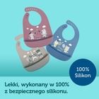 Canpol babies, Bonjour Paris, śliniak silikonowy z kieszonką, granatowy