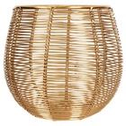 Home Styling Collection, świecznik na świeczkę tealight, metalowy złoty, 13-12 cm