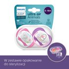 Philips Avent, Ultra Air, girl, smoczek uspokajający, 6-18m, 2 szt.