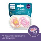 Philips Avent, Ultra Air, girl, smoczek uspokajający, 6-18m, 2 szt.