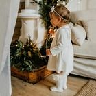 Sukienka dziewczęca z długim rękawem, ecru, Eevi