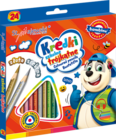 Bambino, kredki ołówkowe, trójkątne, 24 kolory
