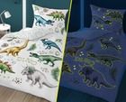 Dino, fluo, 2-częściowy komplet pościeli świecącej w ciemności, 160-200 cm
