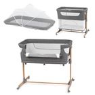 MoMi, Smart Bed, łóżeczko dostawne, 4w1, szare