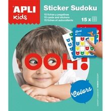 Apli Kids, Sudoku kolory, gra podróżna z naklejkami