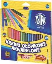 Astra, kredki ołówkowe akwarelowe, 24 kolory