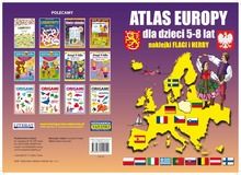 Atlas Europy dla dzieci 5-8 lat. Naklejki, flagi, herby