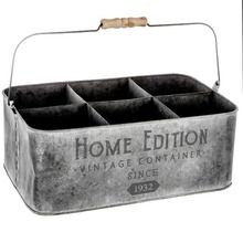 Atmosphera, doniczki metalowe, Home Edition, vintage, 36,5-23,3-13,9 cm