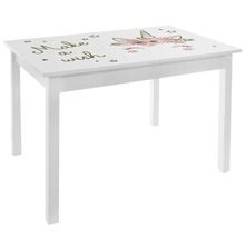 Atmosphera for kids, stolik dla dziecka drewniany z motywem jednorożca, 55-77 cm