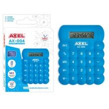 Axel, kalkulator, Ax-004, silikonowy, niebieski