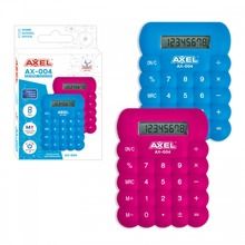 Axel, kalkulator, Ax-004, silikonowy, niebieski, różowy