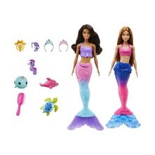 Barbie, Dreamtopia, 2 lalki syrenki i akcesoria, zestaw do zabawy