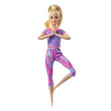 Barbie, lalka Made to Move, fioletowe ubranko