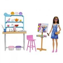 Barbie, Pracownia artystyczna, zestaw z lalką i akcesoriami