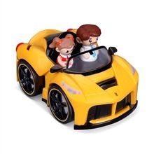Bburago, Ferrari Aperta, pojazd z figurkami, żółty
