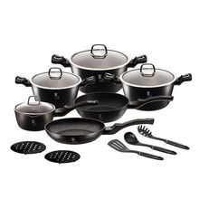 Berlinger Haus, zestaw garnków, 15 elementów, Black Silver