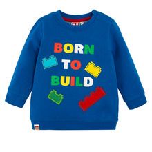 Bluza chłopięca, niebieska, klocki, Born To Build, Lego Duplo