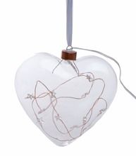 Bombka serce LED, 15 cm