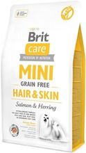 Brit Care, Mini Grain Free Hair & Skin, Śledź i Łosoś, karma sucha dla kota, 7 kg