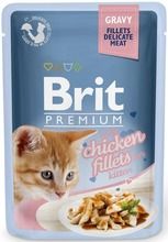 Brit Premium, Gravy Fillets, Kitten, kurczak, saszetka dla kociąt, 85g