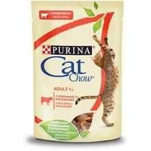 Cat Chow Adult, GiJ, karma mokra dla kota, Wołowina, Bakłażan, 85 g