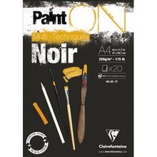 Clairefontaine, Paint On Black, szkicownik, A5, 20 kartek