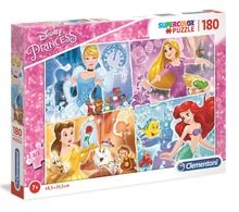 Clementoni, Super kolor, Księżniczki Disneya, puzzle, 180 elementów