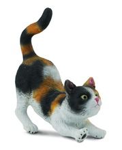 Collecta, Kot Domowy przeciągający się, trzy-Kolorowy, figurka, 88491