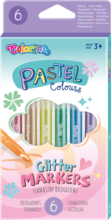 Colorino, flamastry pastelowe, brokatowe, 6 kolorów