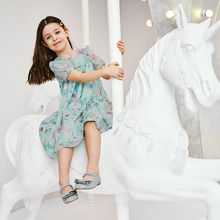 Cool Club, Sukienka dziewczęca z krótkim rękawem, turkusowa