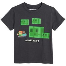 Cool Club, T-shirt chłopięcy, ciemnoszary, Minecraft