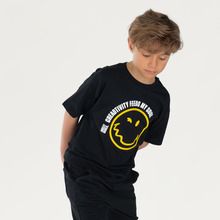 Cool Club, T-shirt chłopięcy, czarny, SmileyWorld