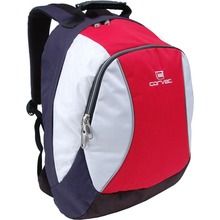 Corvet, plecak szkolny, biały/czerwony/granat