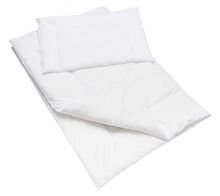 Cottolare, 2-częściowy komplet, kołdra + poduszka, biały, 120-90 cm