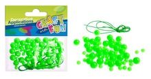 Craft with Fun, koraliki do nawlekania plastikowe, zielone