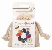 Crayon Rocks, kredki woskowe w bawełnianym woreczku, 8 kolorów