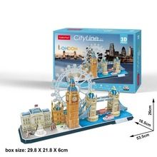 Cubicfun, City Line, London, puzzle 3D, 107 elementów