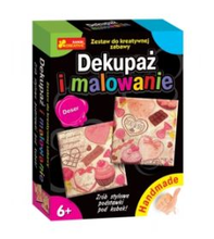 Dekupaż i malowanie, deser, zestaw kreatywny