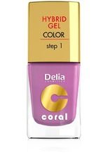 Delia Cosmetics, Coral Hybrid Gel, emalia do paznokci nr 05 róż pudrowy, 11 ml