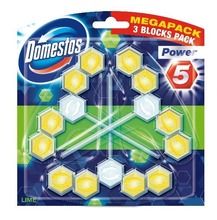 Domestos, Lime Trio, kostka WC Power 5, koszyk 3-55g