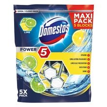 Domestos, Power 5, Lime, kostka toaletowa, 3-55g