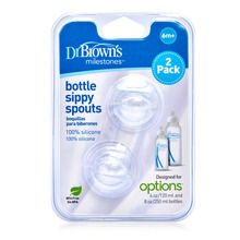 Dr Brown`s, ustnik silikonowy niekapek do butelek, standard, 2 szt.