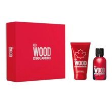 Dsquared2, Red Wood Pour Femme, zestaw, woda toaletowa, spray, 100 ml + balsam do ciała, 150 ml