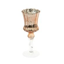 Eurofirany, szklany świecznik dekoracyjny, Clare, 10-25 cm, złoty