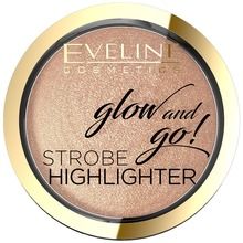 Eveline, Glow & Go, rozświetlacz wypiekany, nr 02 Gentle Gold, 8,5 g