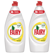 Fairy, Lemon, płyn do mycia naczyń, 2-900 ml