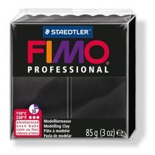 Fimo, masa plastyczna termoutwardzalna, Professional, czarny, 85g